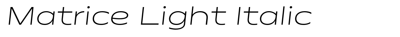 Matrice Light Italic